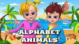 Alphabet Animals, ABC Animals Song for Kids