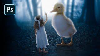 Child and Duck Photo Manipulation Photoshop Tutorial