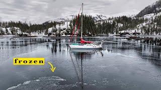 Getting FROZEN IN! Winter sailing, skiing & fishing Alaska