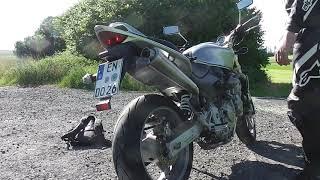 Honda Hornet CB600F PC36 MIVV X Cone Exhaust Sound Accleration