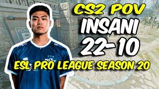 CS2 POV | MIBR insani (22/10) vs M80 (Ancient) @ ESL Pro League Season 20