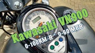 Kawasaki VN900 0-100 km/h / 0-60 mph from IDLE