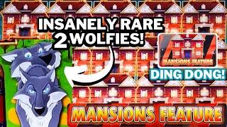 SUPER RARE!  2 Wolfies = HUGE WINS on HUFF N’ MORE PUFF! Mansions Feature!