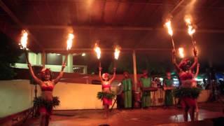 Traditional Fire Chamorro Dancers in Guam.