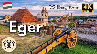 Eger, Ungarn [4K] HDR  „Walking Tour“ Spaziergang mit Untertiteln!