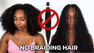 100% Human Hair Boho Knotless Braids (No Braiding Hair Added) | Is Braiding Hair BAD?