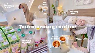 7AM MORNING ROUTINE⋆୨୧˚˖morning walk,productive + cozy day,grocery shopping,get back on track