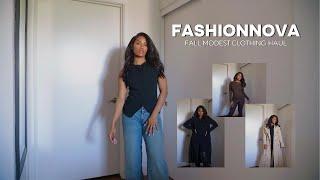 FASHIONNOVA MODEST CLOTHING HAUL | MRS. PROVERBS | CHRISTIAN | FALL HAUL| LA | MIKALA ANISE