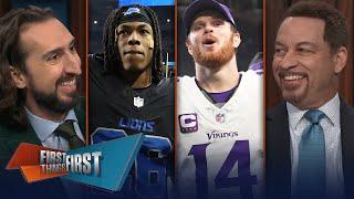 Lions beat Vikings, Chiefs get blown out, Was Sam Darnold exposed? | NFL | FIRST THINGS FIRST