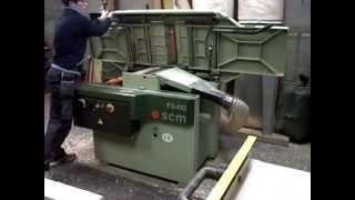 SCM FS10 planer thicknesser in action.