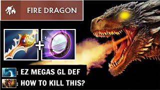 FIRE DRAGON 100% SPLASH DMG Divine Rapier DK vs Megas Crazy Throne Def Comeback WTF Dota 2