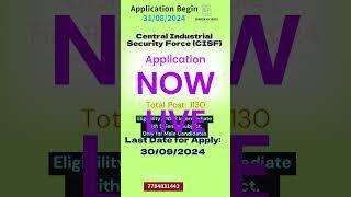 CISF Constable / Fire Recruitment 2024 #youtubeshorts #shortsvideo #vairalvideo #viralshorts