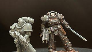 Tartaros Space Marine Terminator true scale conversion kit bash model