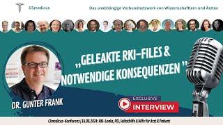 Dr. Gunter Frank | „Geleakte RKI-Files & notwendige Konsequenzen“ | CSmedicus | 16.08.2024