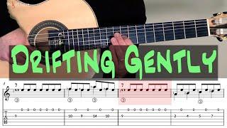 Drifting Gently Under a Blue Wave - Includes Sheet Music and TAB - Robert Lunn