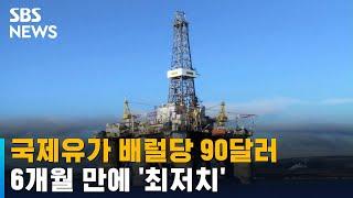 국제유가 배럴당 90달러…6개월 만에 '최저치' / SBS