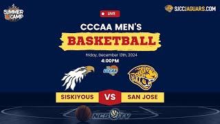 Siskiyous vs San Jose City College Men's Basketball LIVE 12/13/24