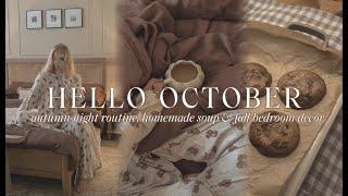 HELLO OCTOBER | weekly vlog, fall bedroom decor, homemade soup & cosy autumn night routine 