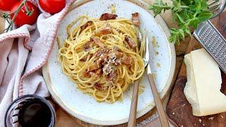 10 Minute Classic Carbonara Recipe - with Laura Vitale and Uncle Tony!