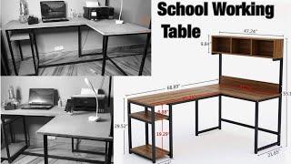 Metal and wood office table/metal wood table ideas/simple office table making