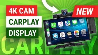 Portable Car Display + 4K Dash Cam | HOTPEAK 9 Inch CarPlay Display Review