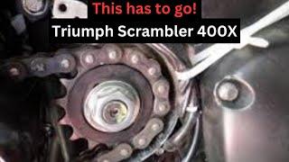 Triumph Scrambler Speed 400 400X 15 Tooth Sprocket how to #TriumphScrambler