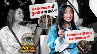 बाथरूम में घुस कर क्या करेंगे Chum Darang FUNNY Reply | Bigg Boss 18 Press Conference