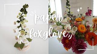 DIY Foxglove Paper Flower Making Cardstock Paper Crafts