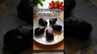 Homemade Bounty Bars in 1 Minute | 3-Ingredient Coconut Chocolate Bites #bountybar #homemade #shorts