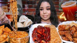 CHINESE FOOD TAKEOUT MUKBANG ASMR (eating sounds)