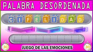 JUEGO DE LAS EMOCIONES  Palabras  Desordenadas JUEGO Educativo PARA Ordenar PALABRAS  PARA Niños 