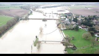 Storm Henk flooding in Great Barford