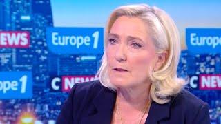 Marine Le Pen "scandalisée" par les affiches de LFI sur Cyril Hanouna