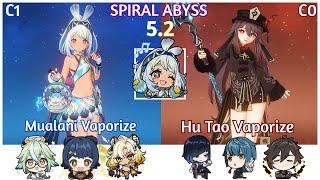 Spiral Abyss 5.2 | C1 Mualani Vaporize - C0 Hu Tao Vaporize | Genshin Impact