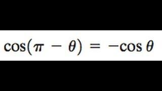 prove cos( pi - theta ) = -cos theta