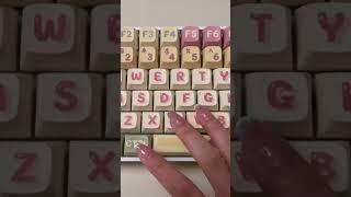 All the keycaps are cream yellow. I want to upgrade my equipment!!!#foryou #keyboard #typ#cute