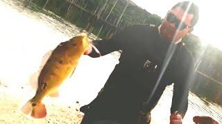 Fishing for PEACOCKBASS at Stone eiland-resort , Brokopondo Suriname