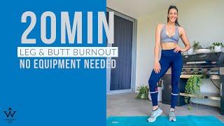 20min LEG & BUTT BURN | No Equipment | Olympic Champion Stephanie Rice