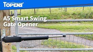 TOPENS A5 Swing Gate Opener - Battery Powered