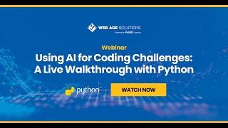 Generative AI Webinar: Using AI Tools to Code in Python