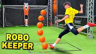 PRO FOOTBALLER vs ROBOT GOALKEEPER! Can I Score?