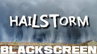 Rain and Hail Thunderstorm Black Screen Sleep Study Relaxing Meditation Rain Sounds