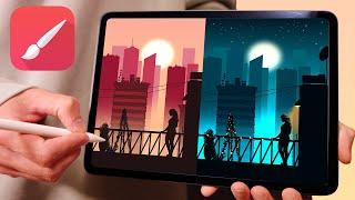 City Silhouette Part 1 - Infinite Painter Tutorial #43