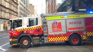 FRNSW | Rescue Pump 001 Turning Out of City of Sydney Fire Station