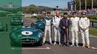 Motorsport legends celebrate Sir Stirling Moss's 90th birthday at Goodwood Revival