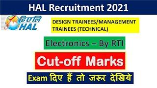 HAL MT DT electronics 2021 official cut off | hal design trainee electronics cut off 2021