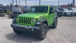 2019 Jeep Wrangler JL Sport, mojito green, custom "Mojita" hood graphics rare SWB stock P4333