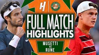 Lorenzo Musetti vs Holger Rune - FULL Match Highlights - Fourth Round | Roland Garros 2025