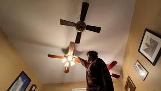 Ceiling Fans in my Bedroom on ALL SPEEDS with No Copyright Music V4 (iPhone 11 Camera Test) | ECFE