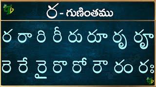 ర గుణింతం | Ra gunintham in Telugu | Ra guninthalu | Telugu varnamala Guninthamulu 2024 updated